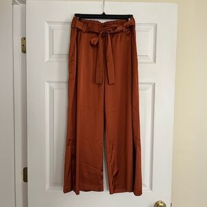 Joie Satin Wide Leg Pants size Small Petite